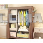 Тканевый шкаф складной STORAGE WARDROBE KM-105 на 2 секции 106х45х170 см